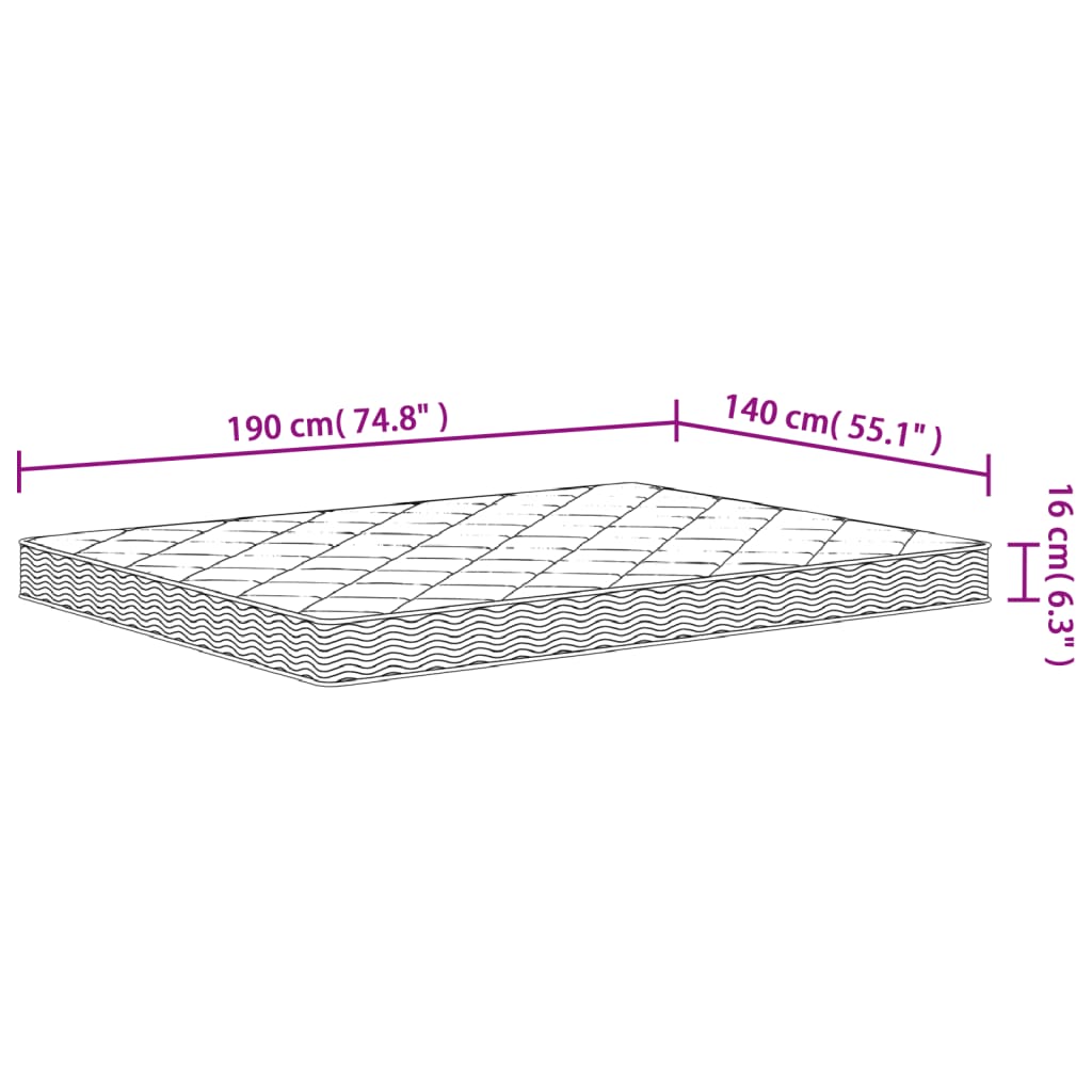 Schuimmatras middelzacht 80x200 cm