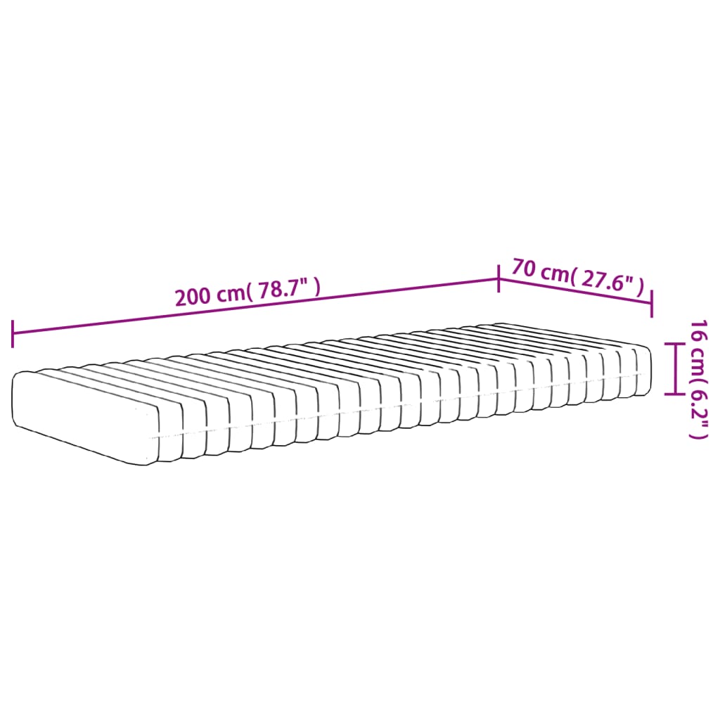 Schuimmatras middelzacht 200x200 cm