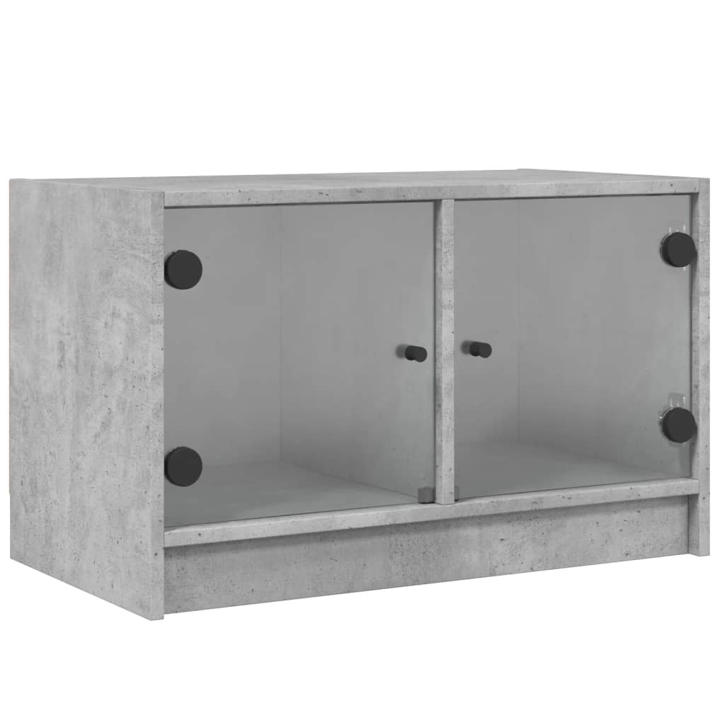 Tv-meubel met glazen deuren 68x37x42 cm