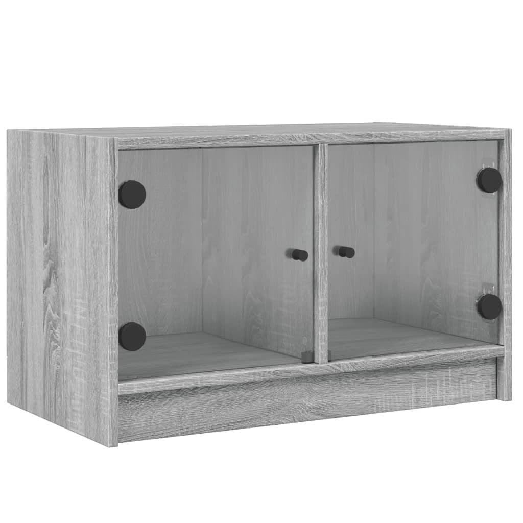 Tv-meubel met glazen deuren 68x37x42 cm