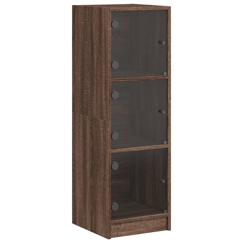 Hoge kast met glazen deuren 35x37x109 cm