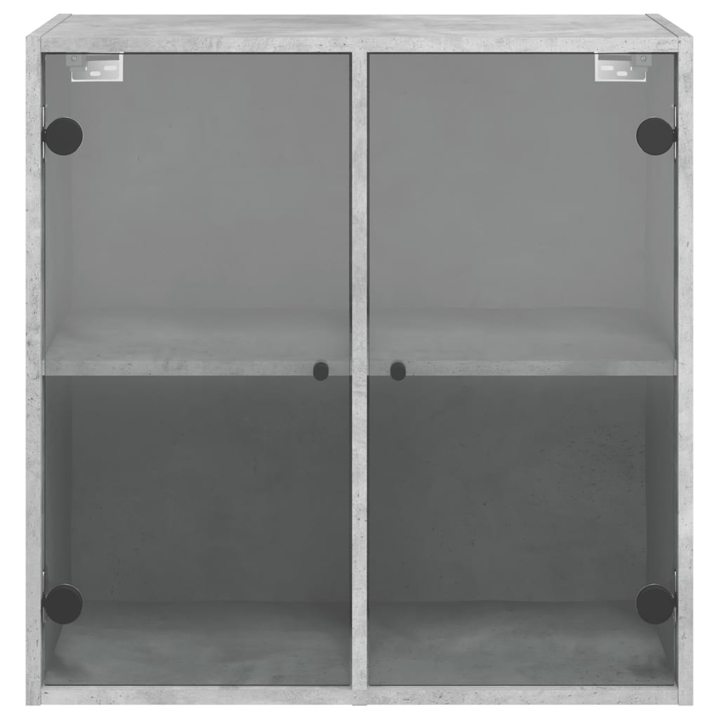 Wandkast met glazen deuren 68x37x68,5 cm