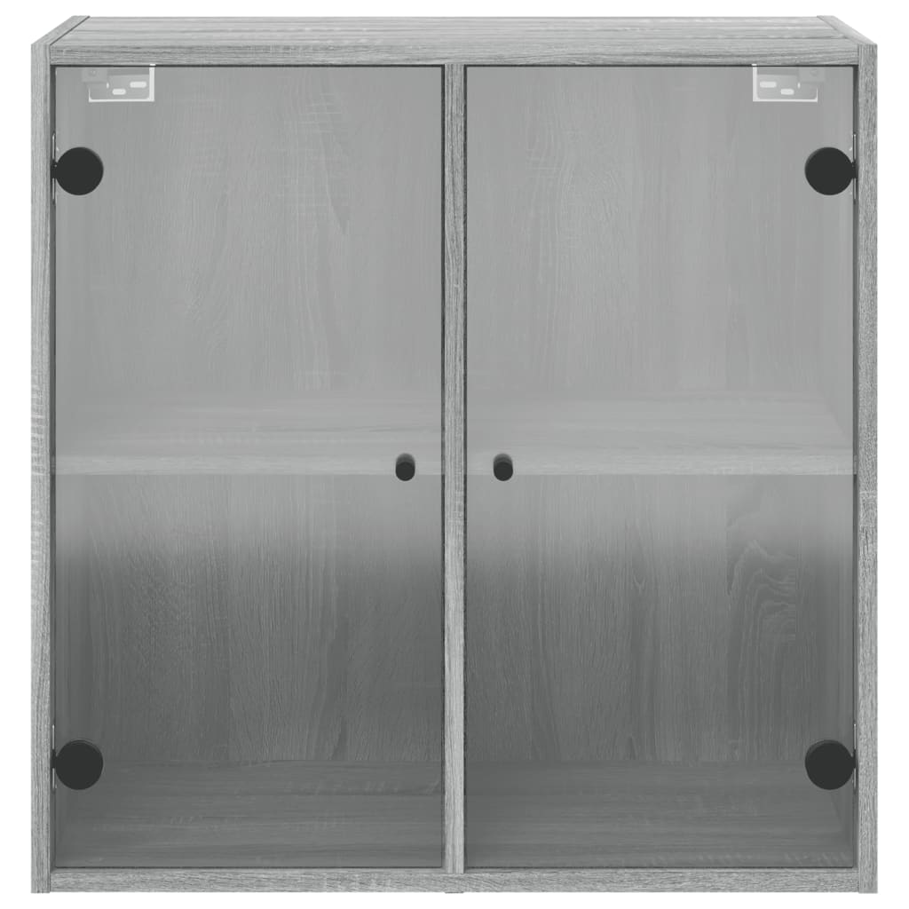 Wandkast met glazen deuren 68x37x68,5 cm