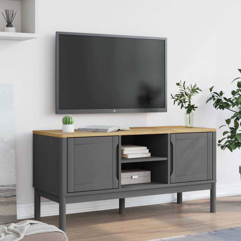 Tv-meubel FLORO 114x43x55 cm massief grenenhout