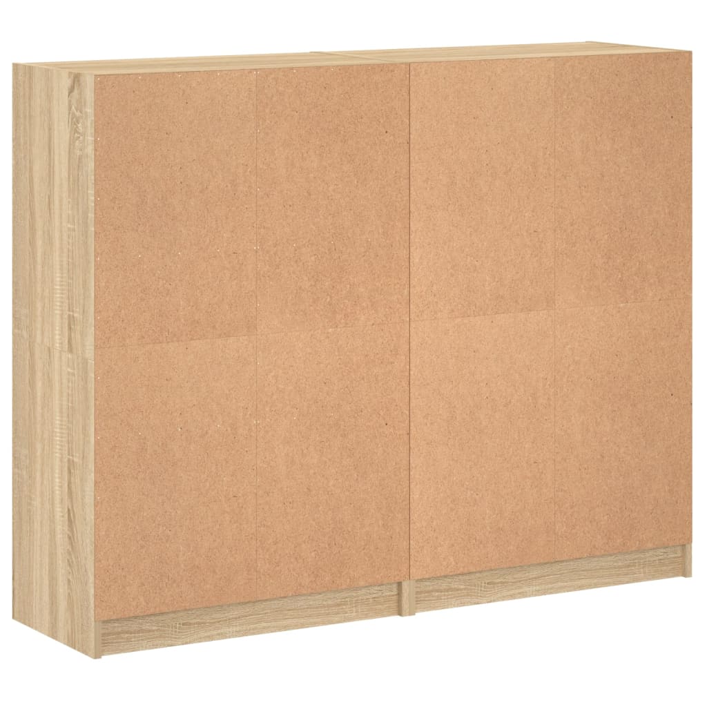 Boekenkast met deuren 136x37x109 cm hout