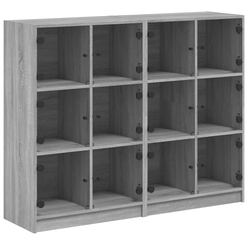 Boekenkast met deuren 136x37x109 cm hout