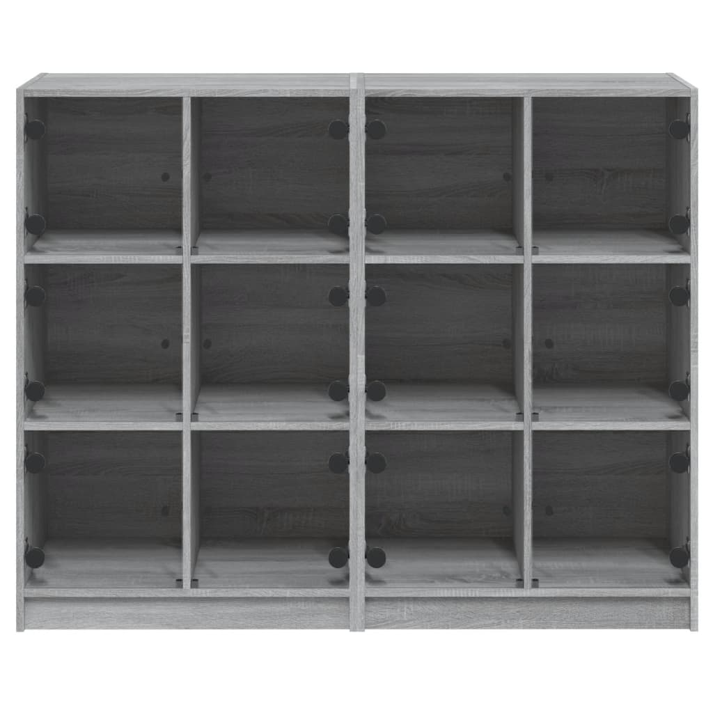 Boekenkast met deuren 136x37x109 cm hout