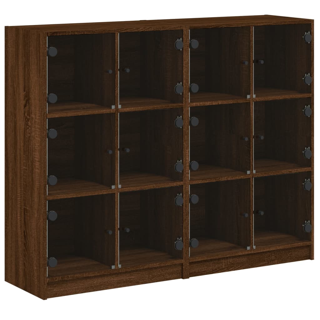 Boekenkast met deuren 136x37x109 cm hout