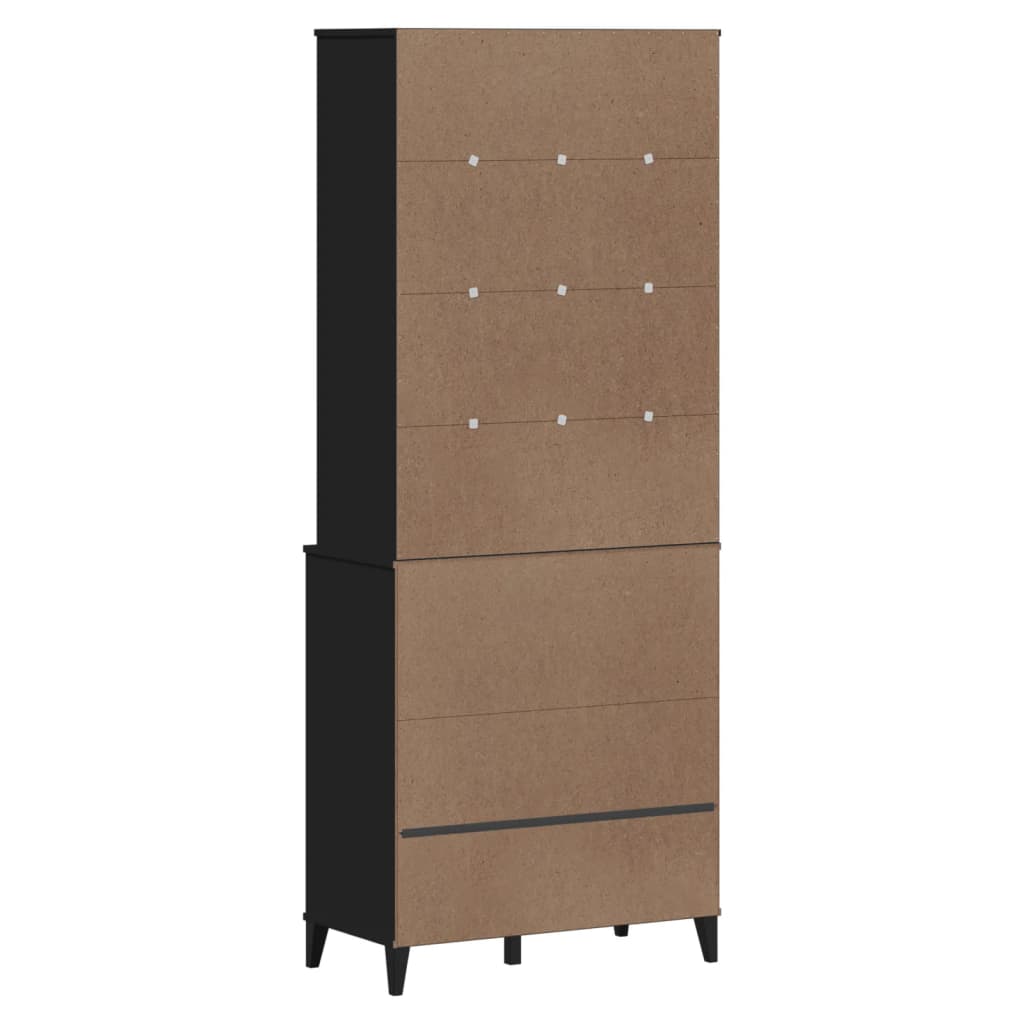 Hoge kast VIKEN 80x40x200 cm massief grenenhout