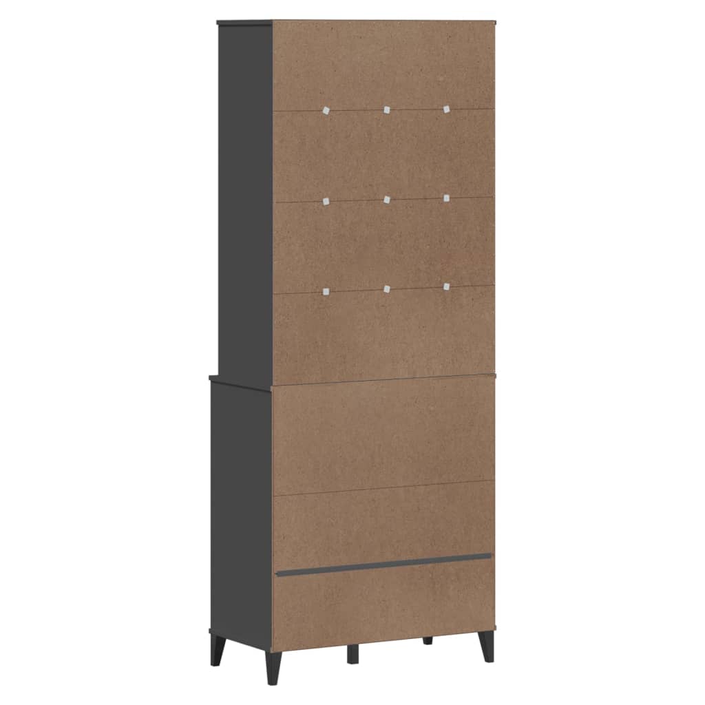 Hoge kast VIKEN 80x40x200 cm massief grenenhout