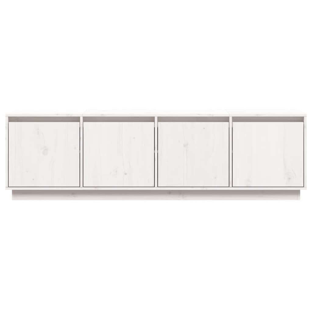 Tv-meubel 156x37x45 cm massief grenenhout wit