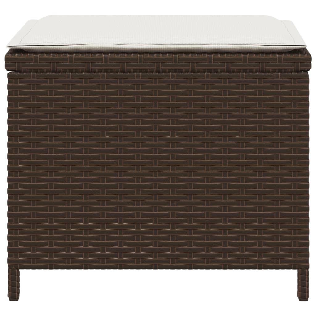 Tuinkrukken 4 st met kussens 41x41x36 cm poly rattan