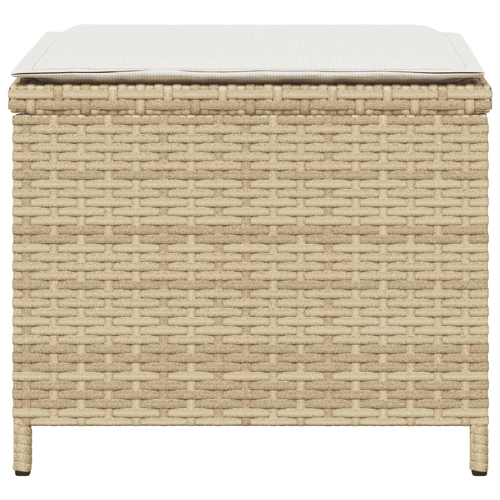 Tuinkrukken 4 st met kussens 41x41x36 cm poly rattan