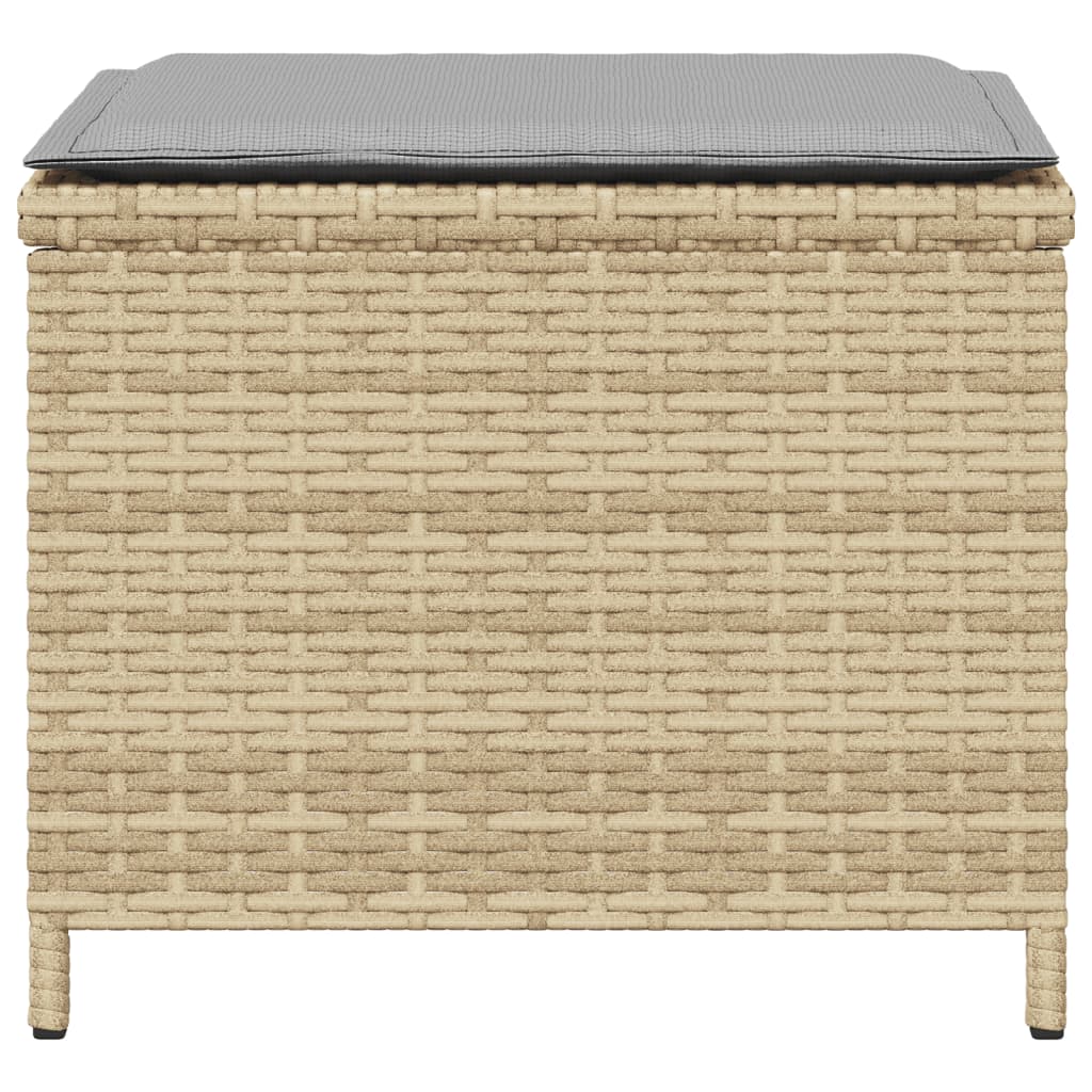 Tuinkrukken 4 st met kussens 41x41x36 cm poly rattan