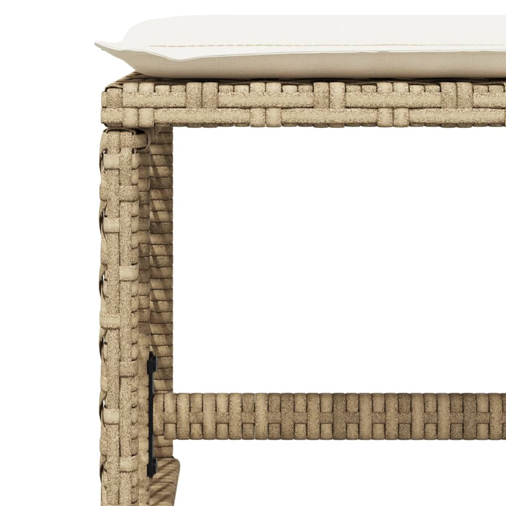 Tuinkrukken 4 st met kussens 41x41x36 cm poly rattan