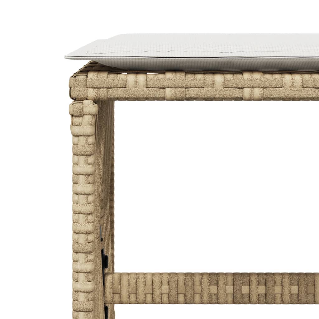 Tuinkrukken 4 st met kussens 41x41x36 cm poly rattan