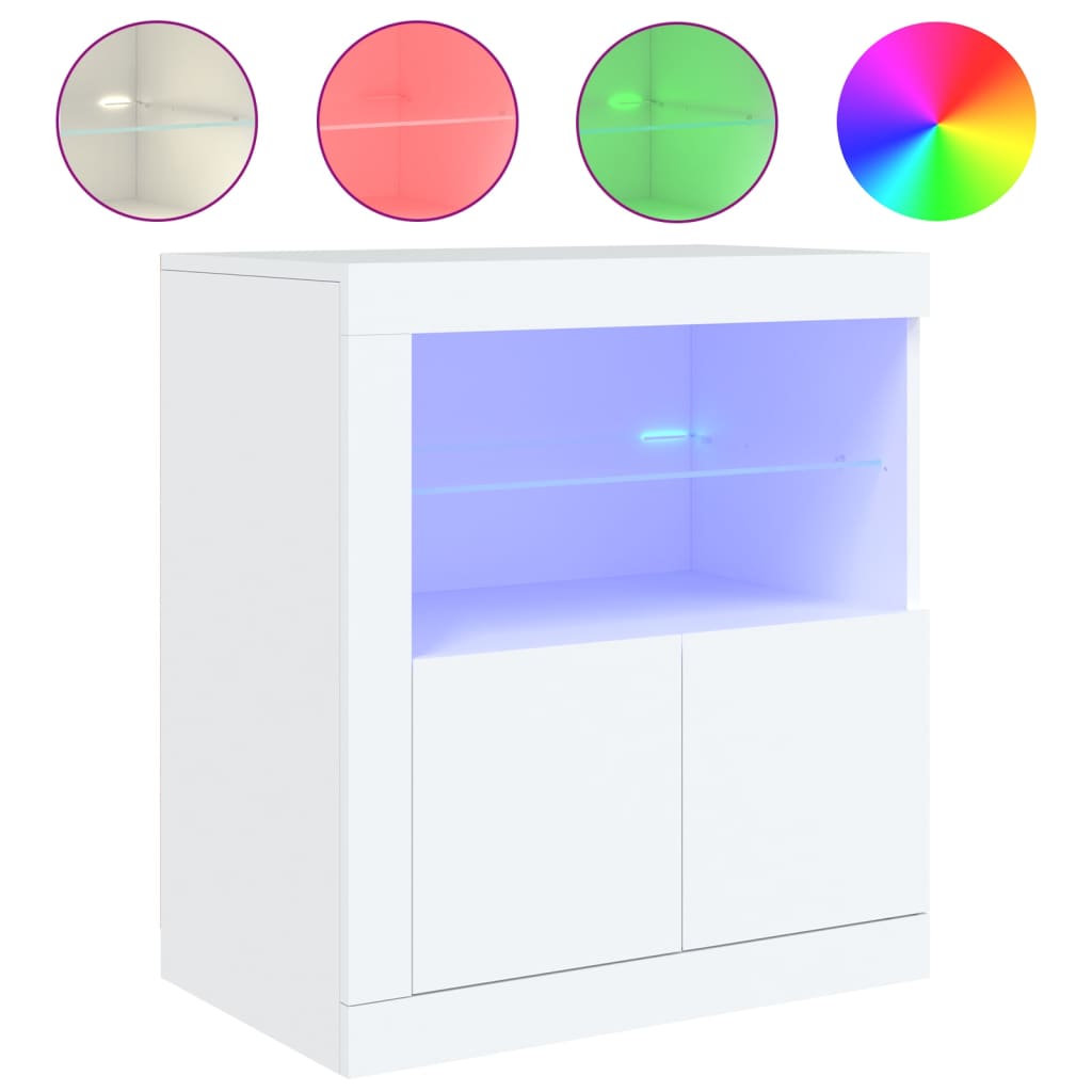 Dressoir met LED-verlichting 60,5x37x67 cm