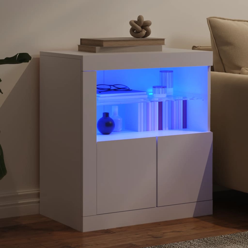 Dressoir met LED-verlichting 60,5x37x67 cm