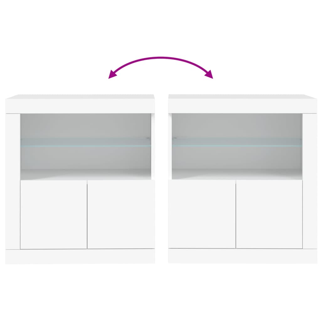 Dressoir met LED-verlichting 60,5x37x67 cm