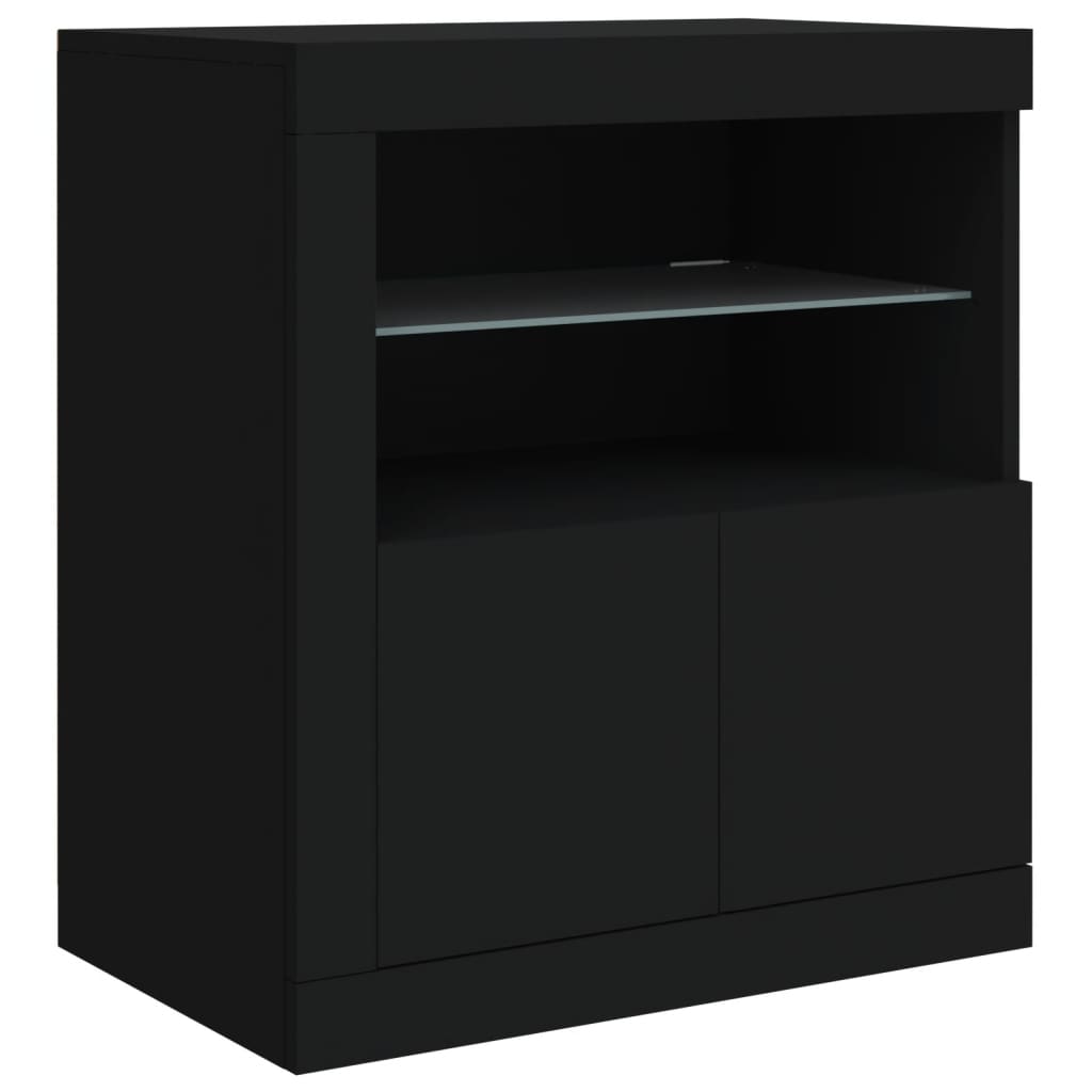 Dressoir met LED-verlichting 60,5x37x67 cm