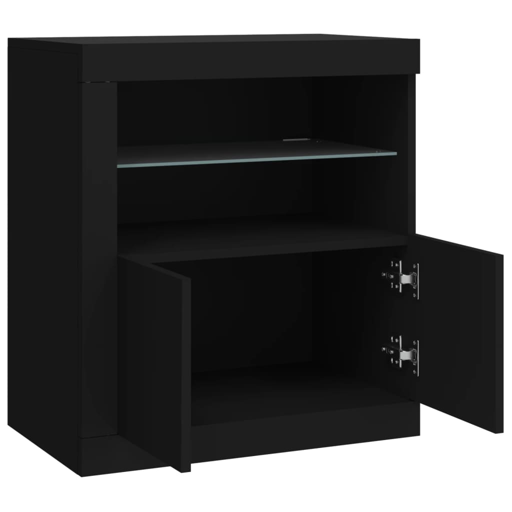 Dressoir met LED-verlichting 60,5x37x67 cm