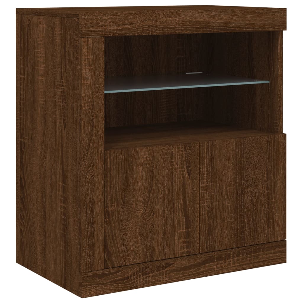 Dressoir met LED-verlichting 60,5x37x67 cm