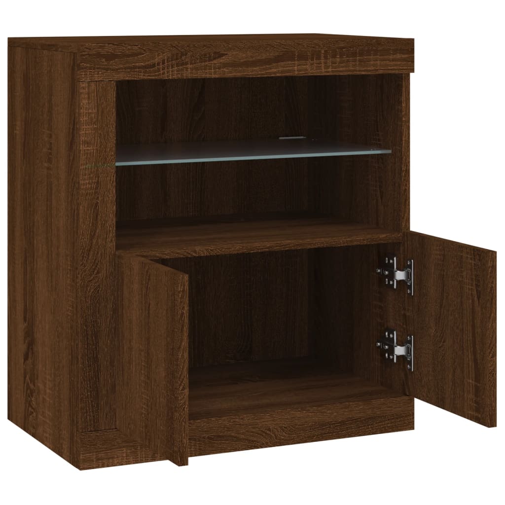 Dressoir met LED-verlichting 60,5x37x67 cm