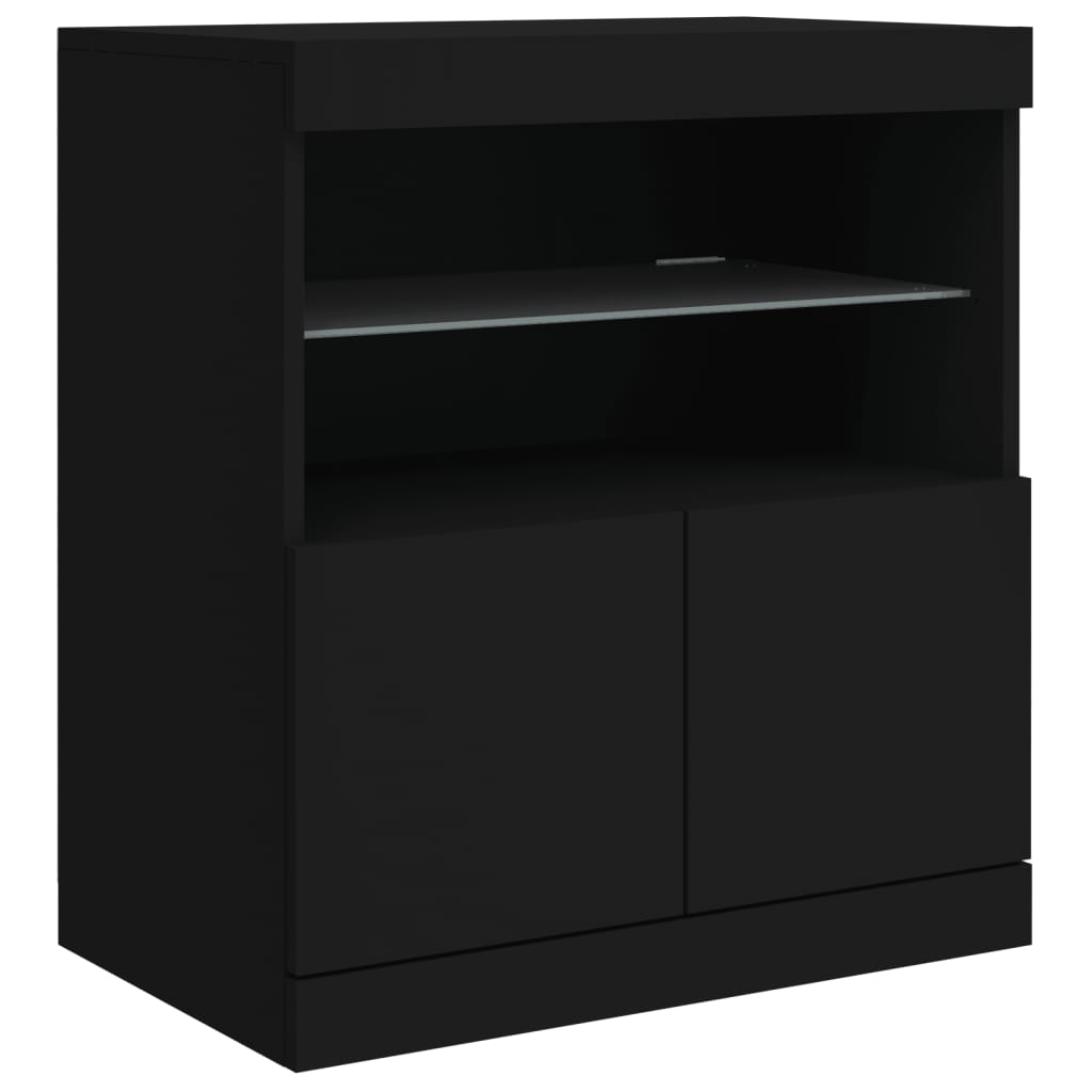 Dressoir met LED-verlichting 60x37x67 cm