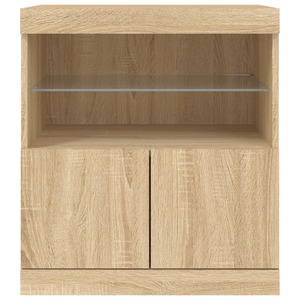 Dressoir met LED-verlichting 60x37x67 cm