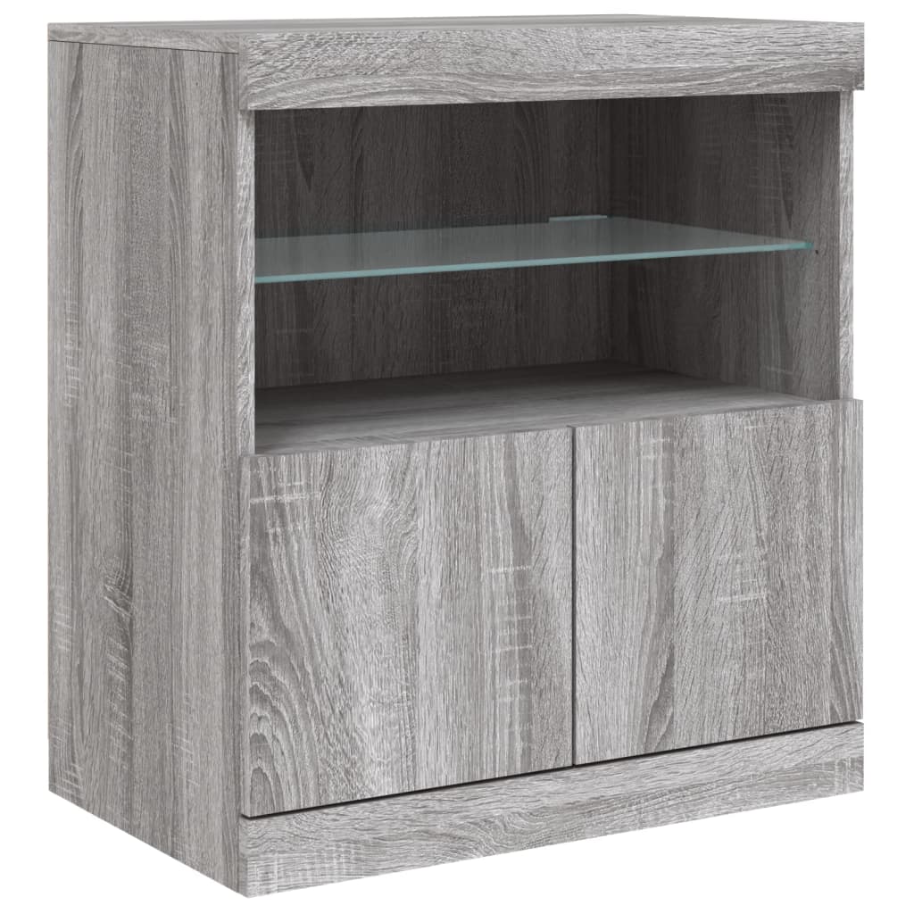 Dressoir met LED-verlichting 60x37x67 cm