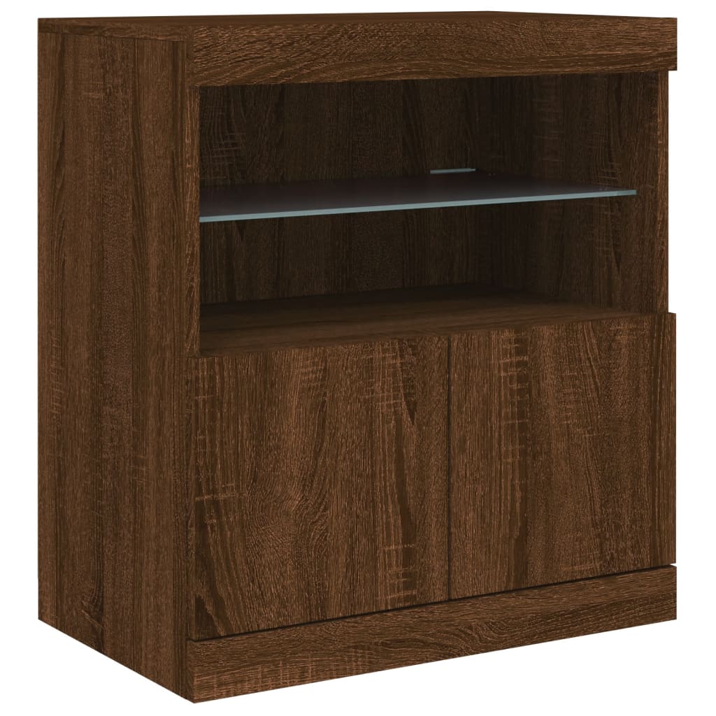 Dressoir met LED-verlichting 60x37x67 cm