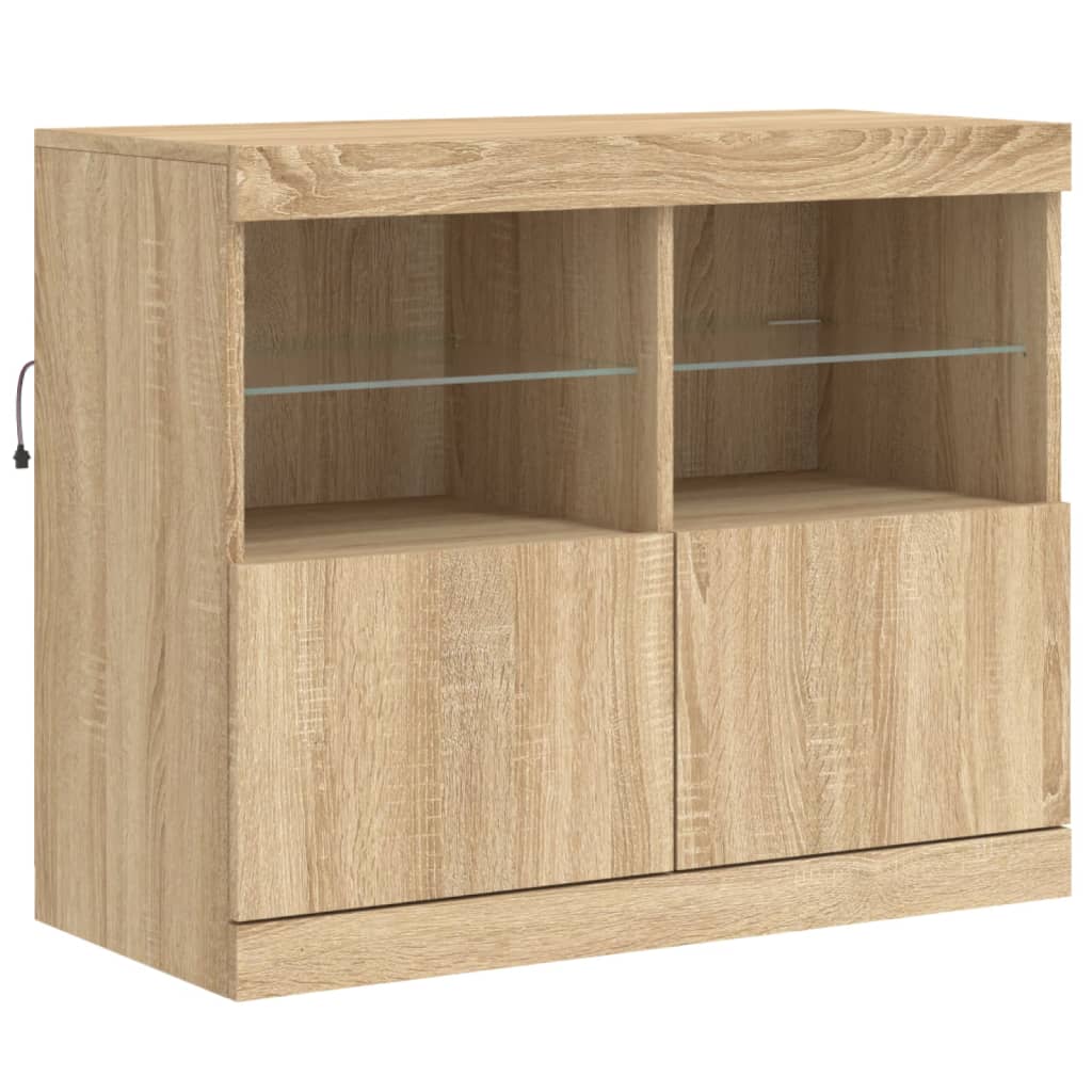 Dressoir met LED-verlichting 81x37x67 cm