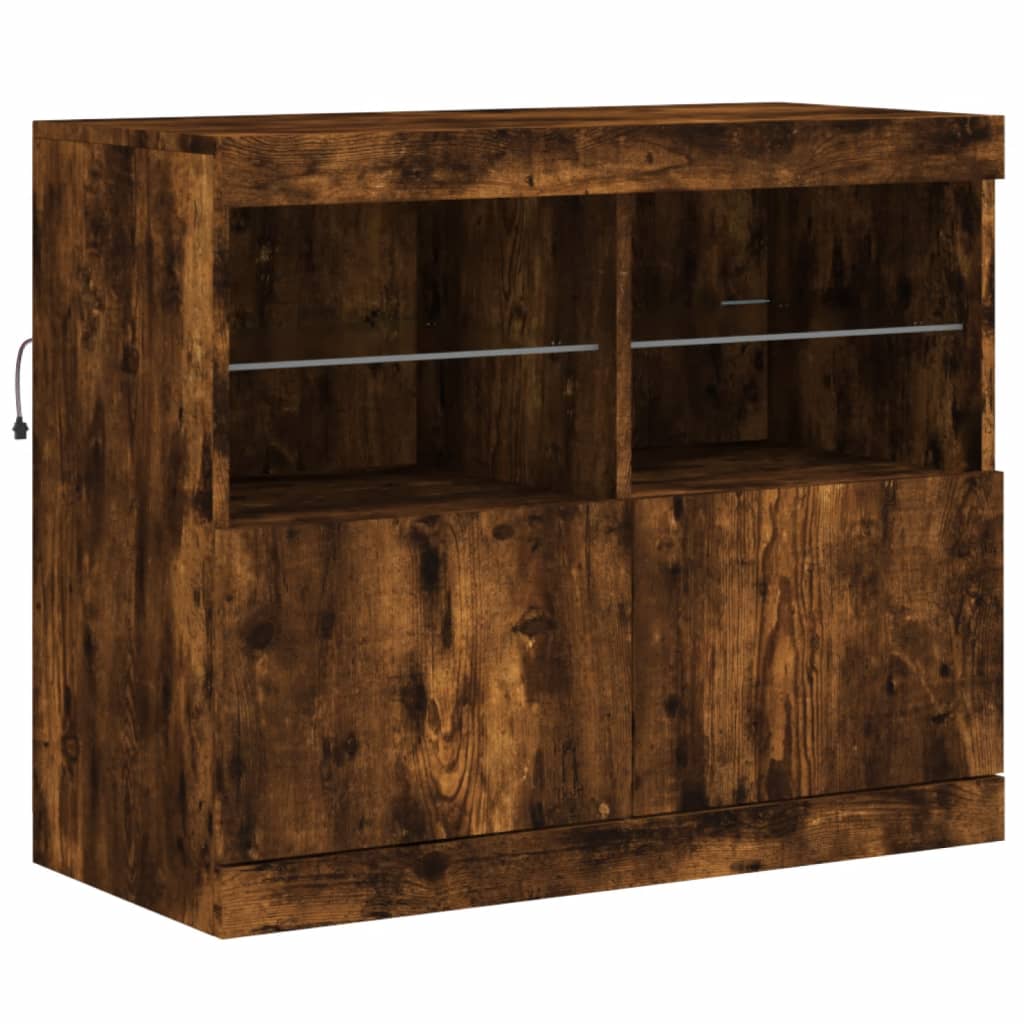 Dressoir met LED-verlichting 81x37x67 cm