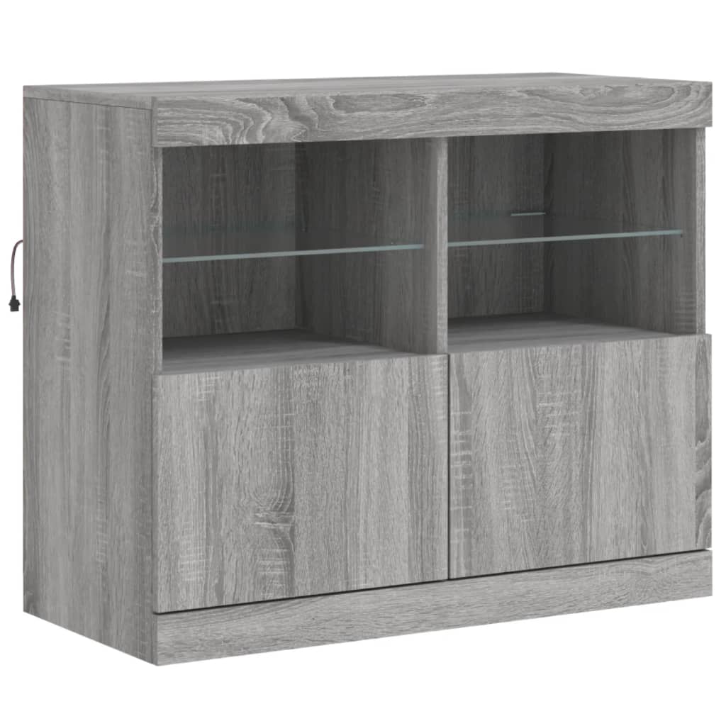 Dressoir met LED-verlichting 81x37x67 cm