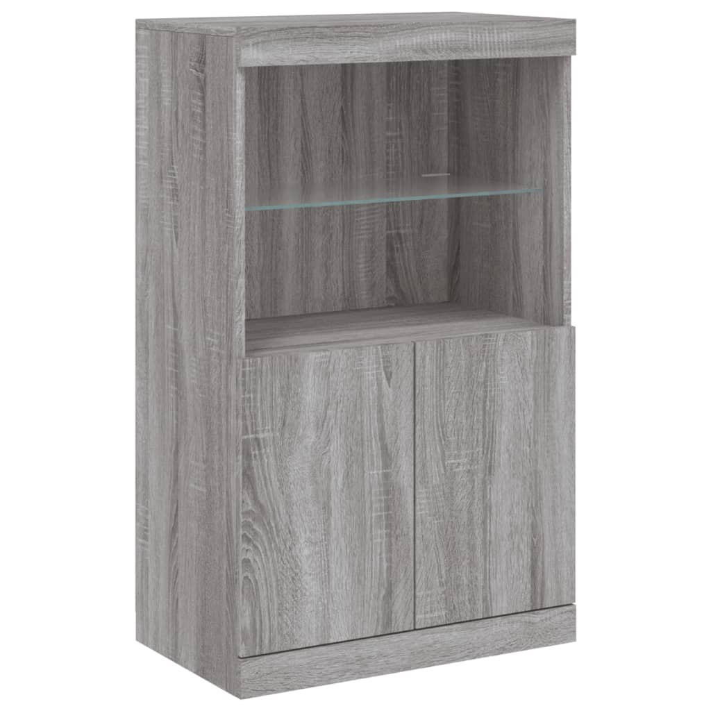 Dressoir met LED-verlichting 60,5x37x100 cm