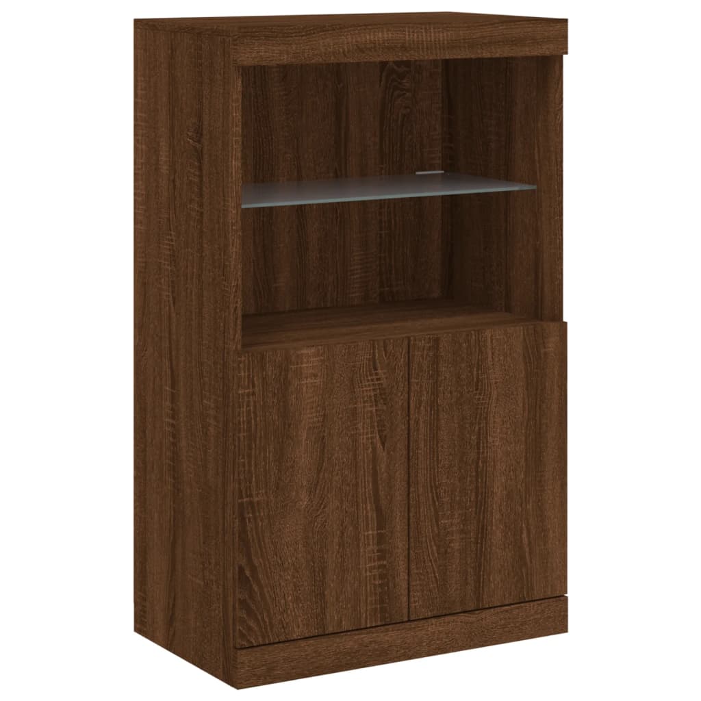 Dressoir met LED-verlichting 60,5x37x100 cm