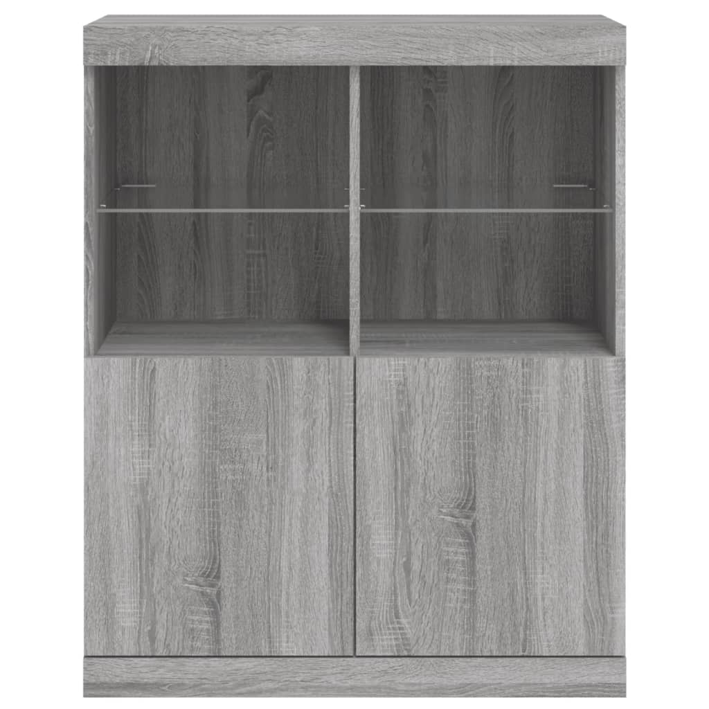 Dressoir met LED-verlichting 81x37x100 cm