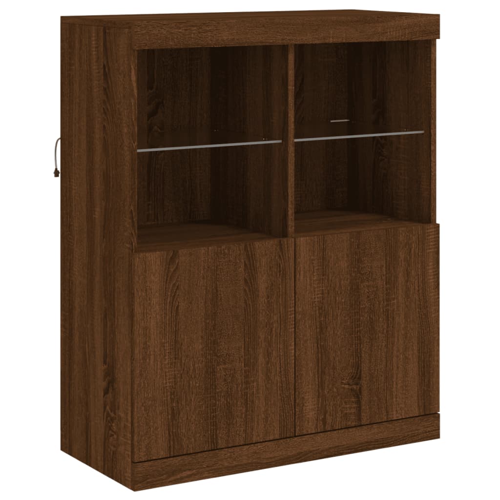 Dressoir met LED-verlichting 81x37x100 cm