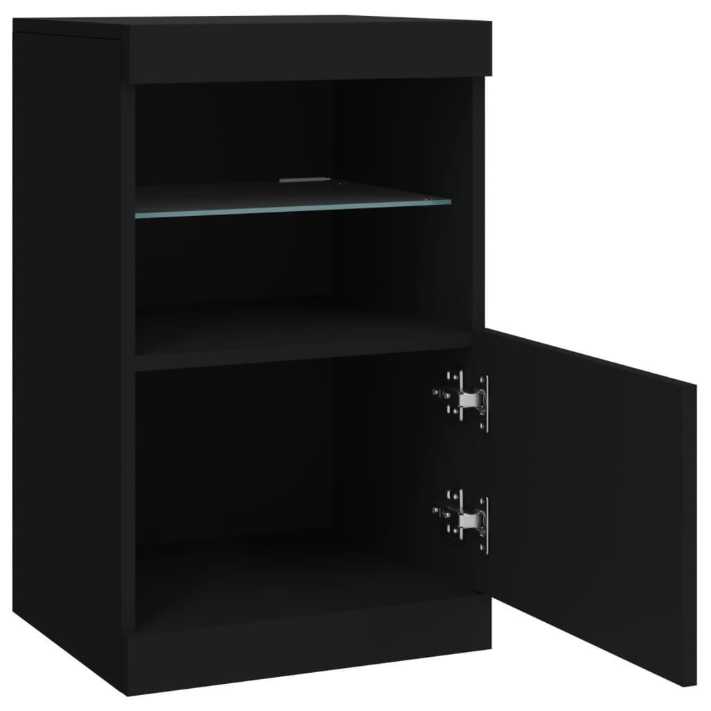 Dressoir met LED-verlichting 41x37x67 cm eikenkleurig