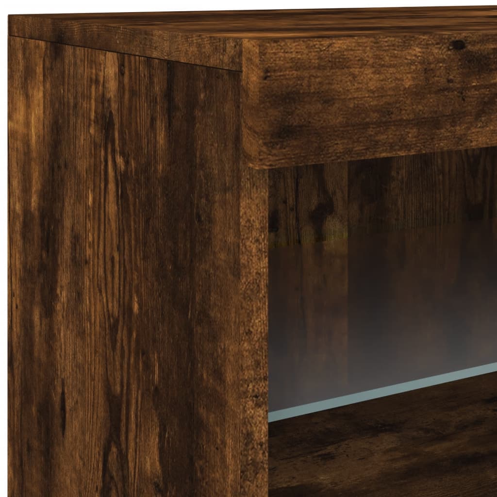 Dressoir met LED-verlichting 41x37x67 cm eikenkleurig