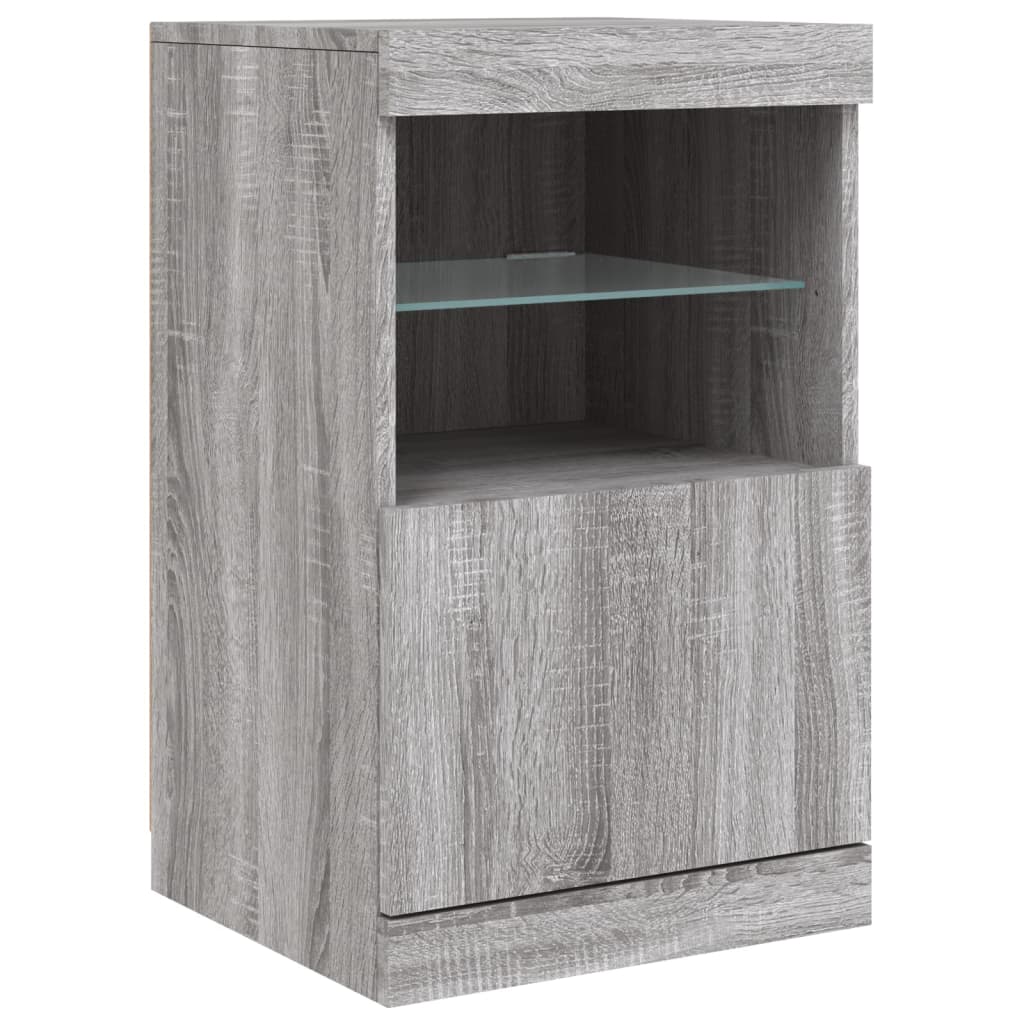 Dressoir met LED-verlichting 41x37x67 cm eikenkleurig