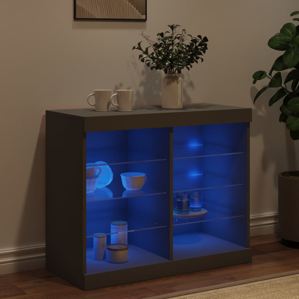 Dressoir met LED-verlichting 81x37x67 cm