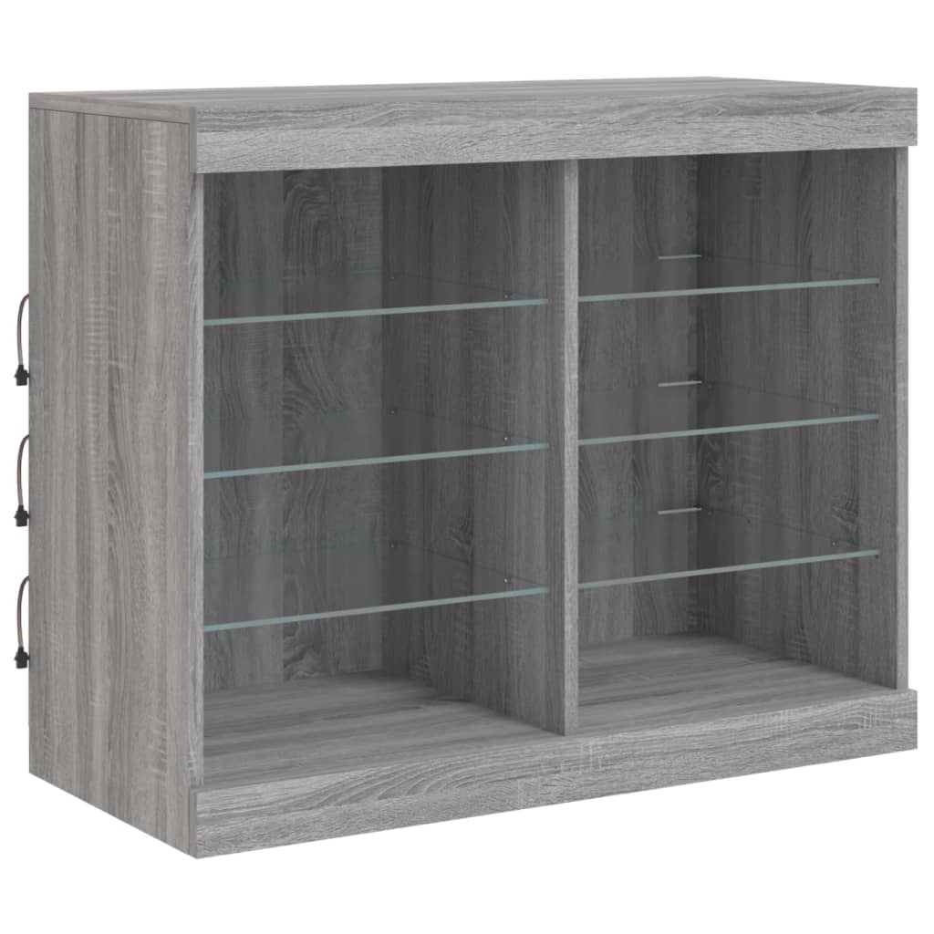 Dressoir met LED-verlichting 81x37x67 cm