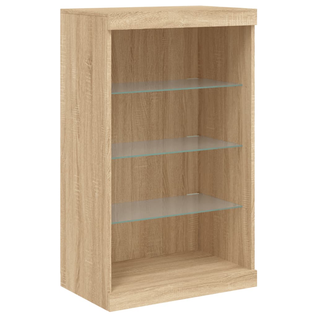 Dressoir met LED-verlichting 60,5x37x100 cm