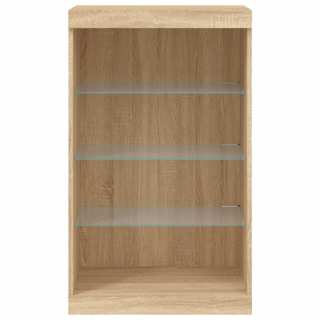 Dressoir met LED-verlichting 60,5x37x100 cm