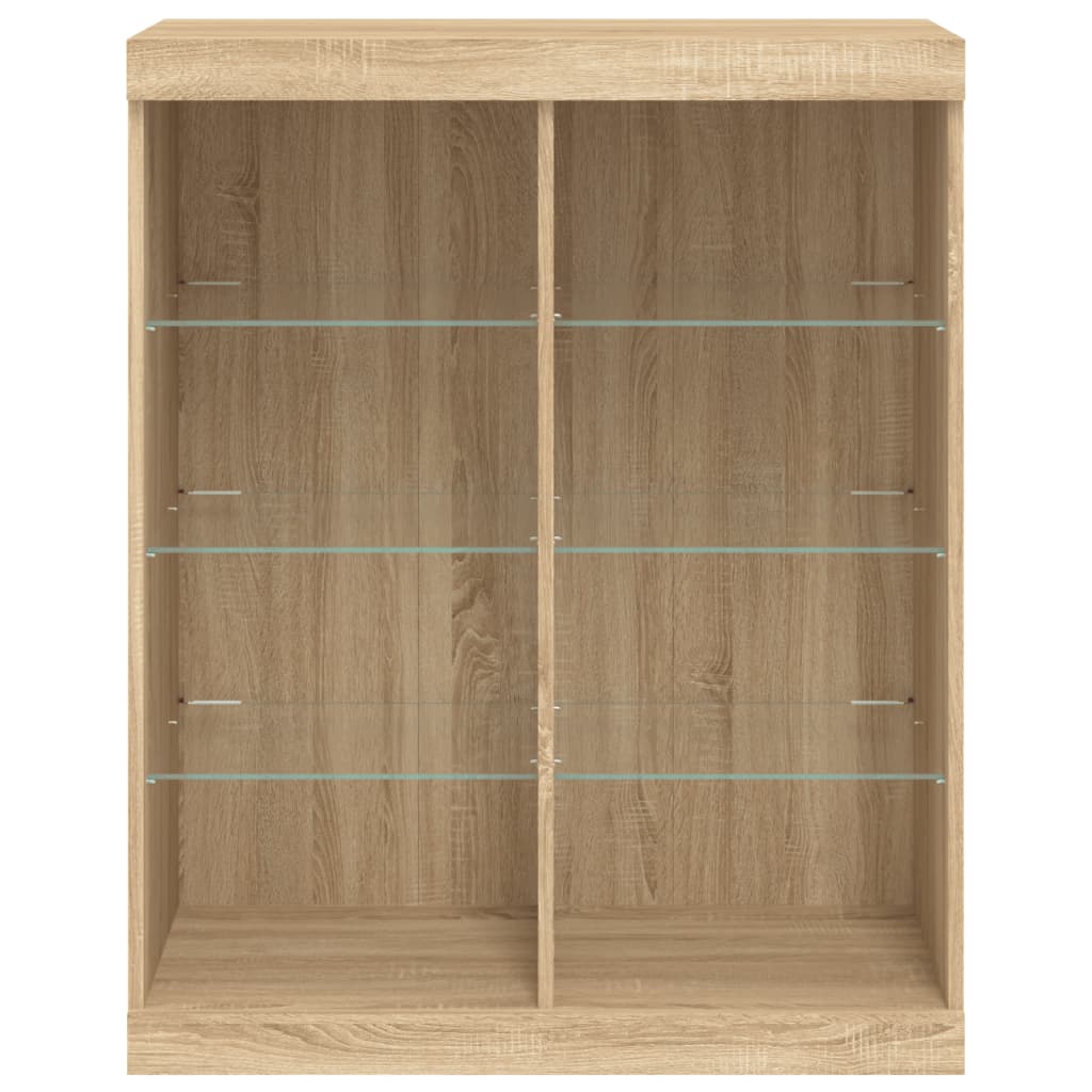 Dressoir met LED-verlichting 81x37x100 cm