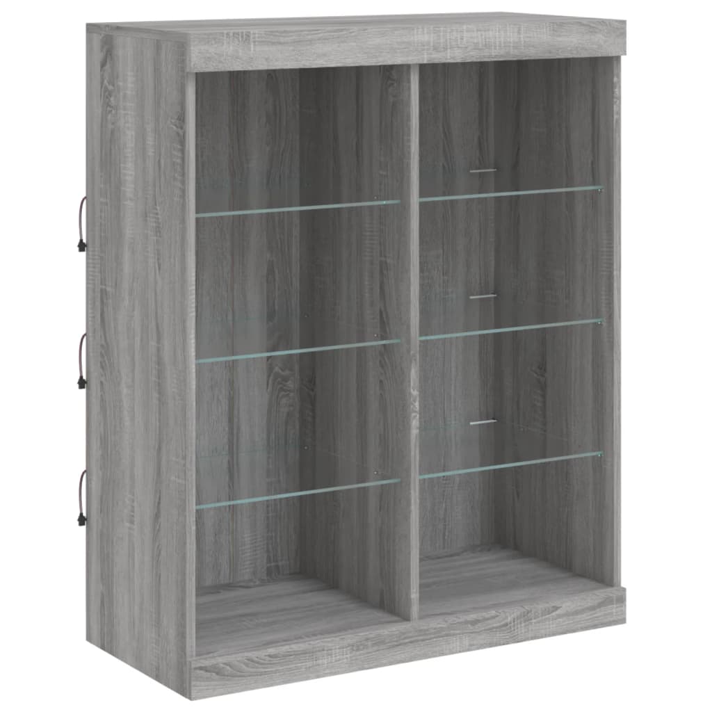 Dressoir met LED-verlichting 81x37x100 cm