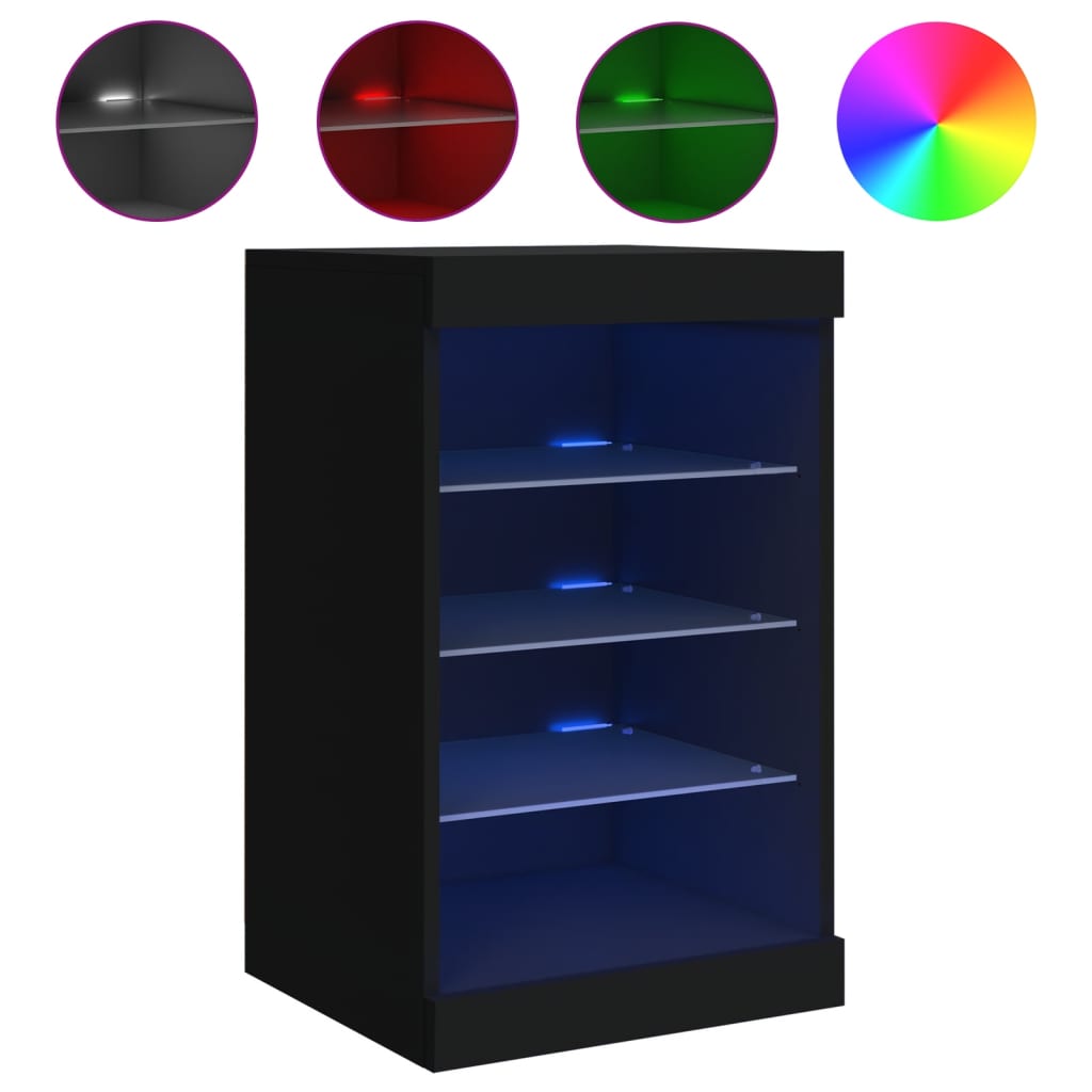 Dressoir met LED-verlichting 41x37x67 cm eikenkleurig