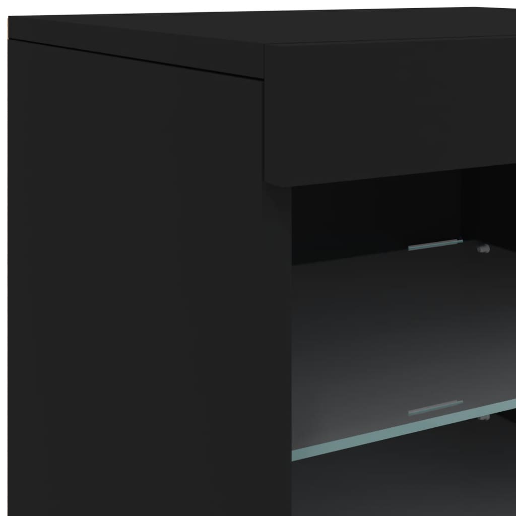 Dressoir met LED-verlichting 41x37x67 cm eikenkleurig