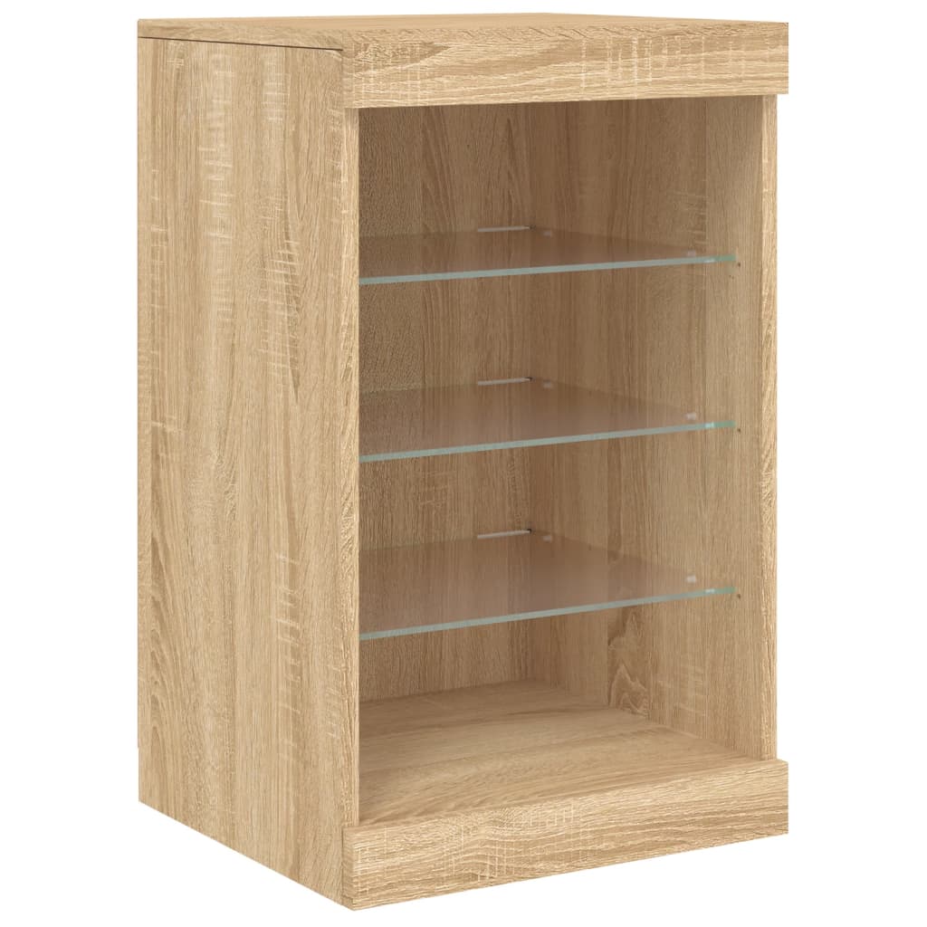 Dressoir met LED-verlichting 41x37x67 cm eikenkleurig